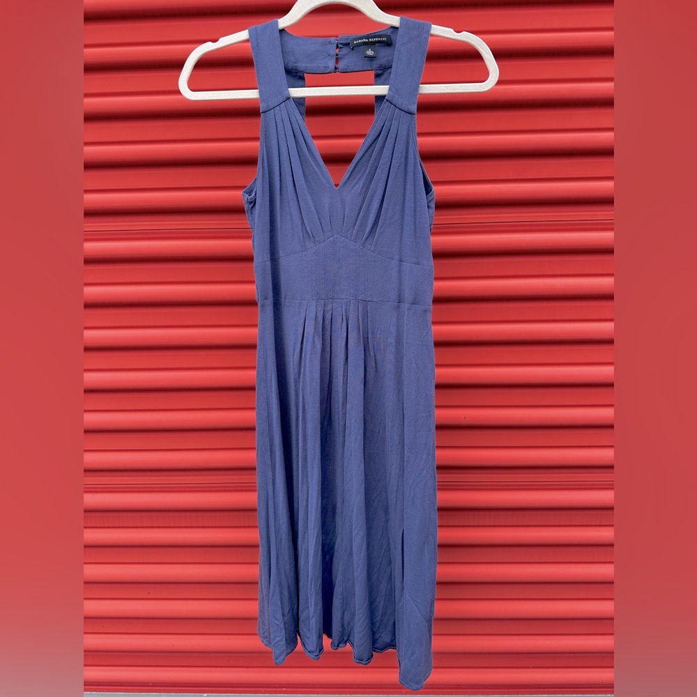 Casual Blue Sleeveless Dress